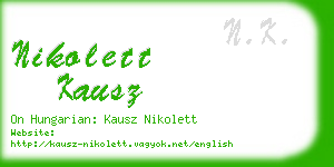 nikolett kausz business card